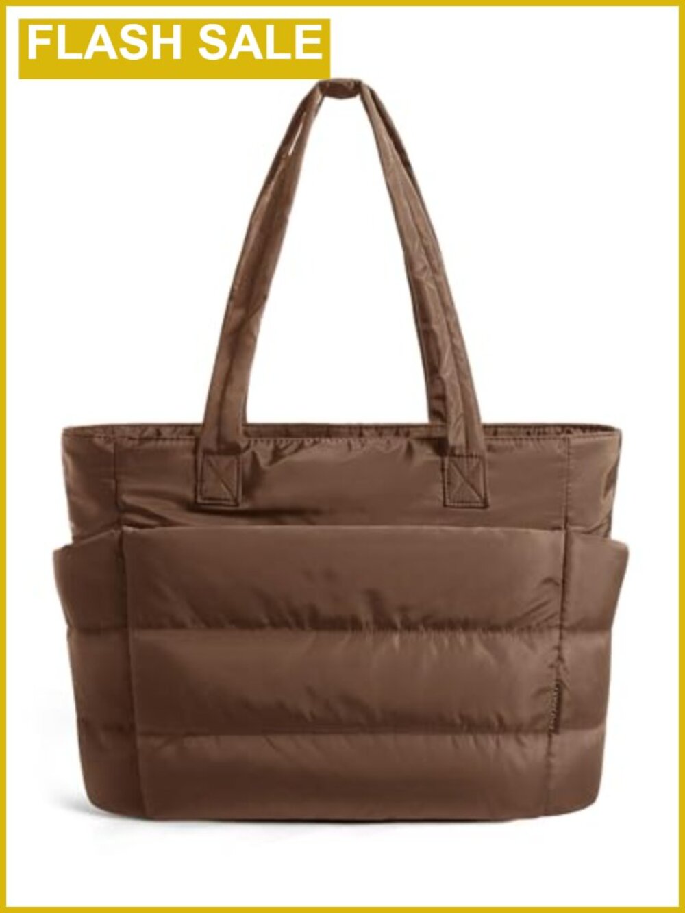 Puffy Tote Bag for Women Lightweight Work Handbag Laptop Shoulder Bag